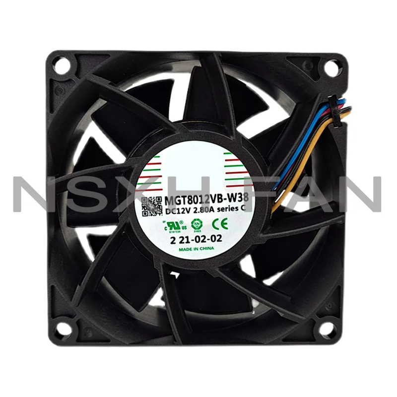 

MGT8012VB-W38 C 12V 2.8A 8038 10000rpm Brand New Authentic Cooling Fan