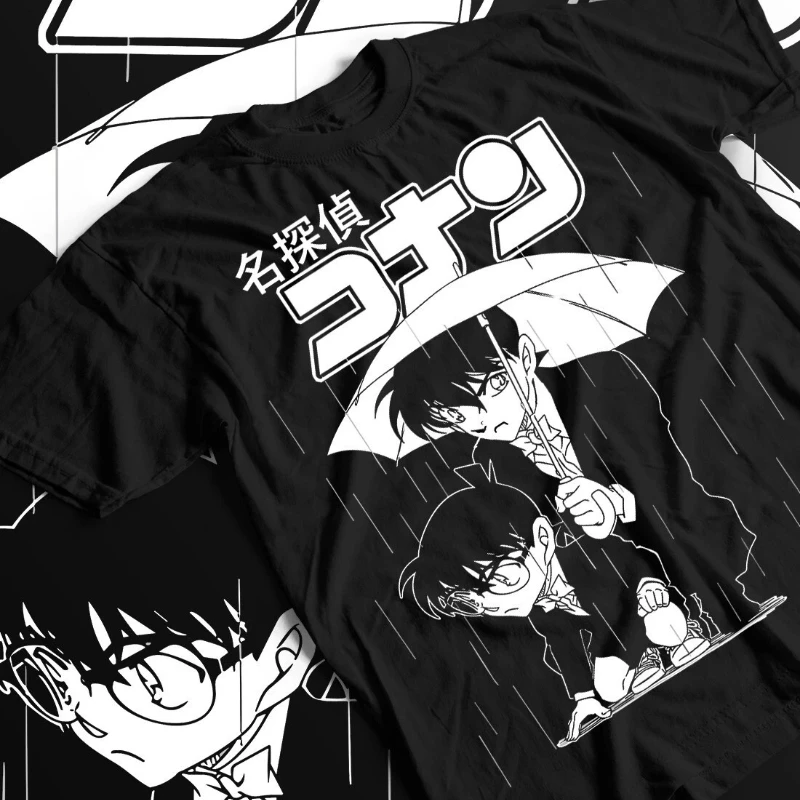 

Vintage Detective Conan Anime T-Shirt Japanese Anime Summer New Men's and Women's Streetwear