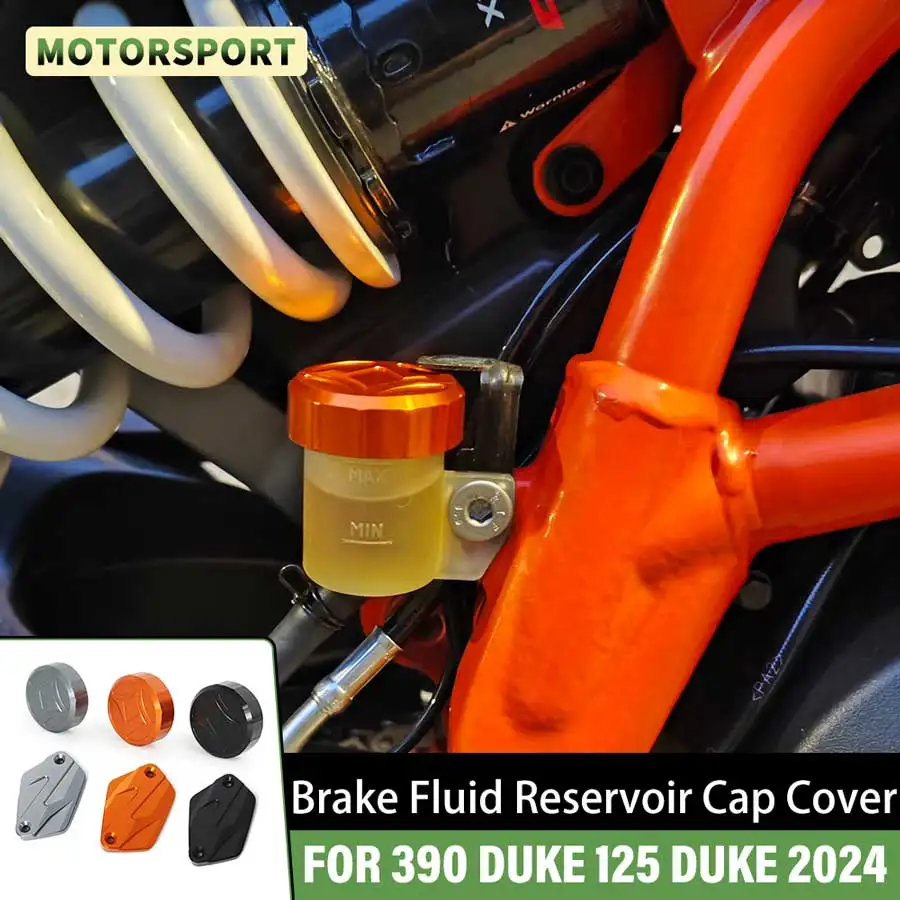 

Front Rear Brake Fluid Reservoir Cap Cover For 390 125 Duke 2024 DUKE390 DUKE125 390DUKE 125DUKE Brake Oil Cup Lids
