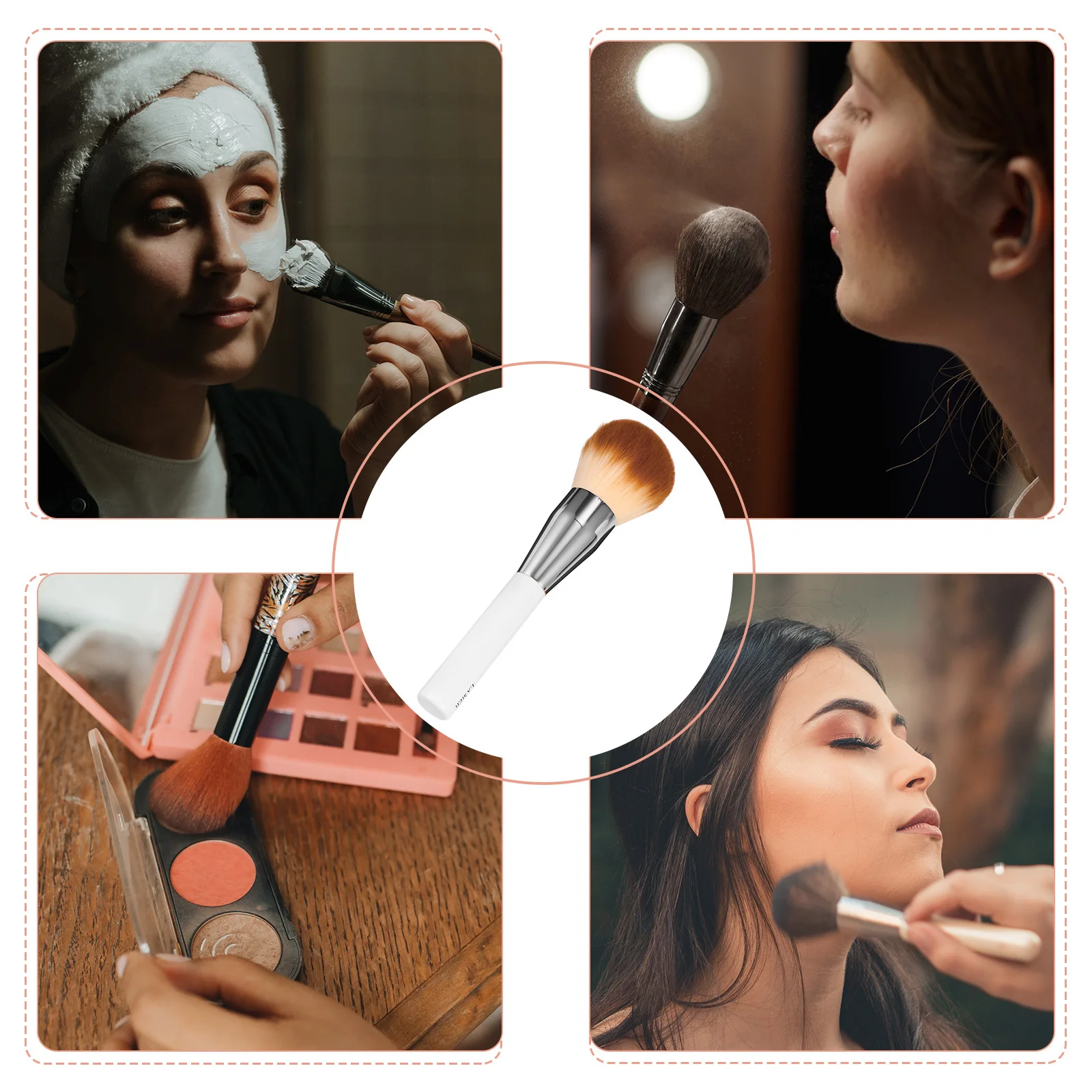 Pour pinceau de maquillage, fond de teint synthétique Premium, Blush, poudre, outil pour femmes et filles, doux et Dense