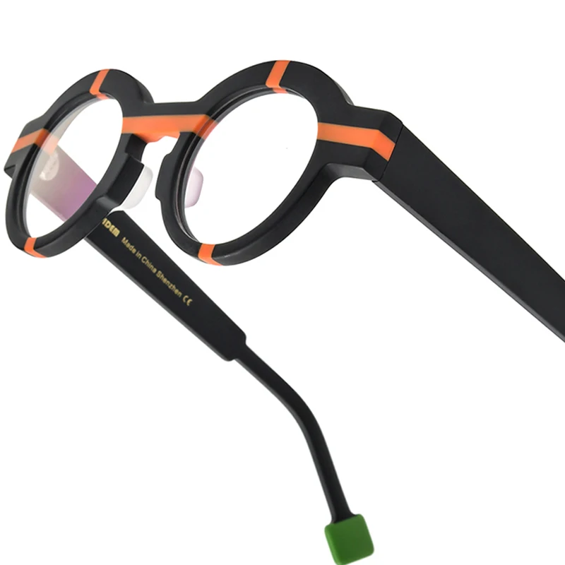 HEPIDEM okulary octanowe damskie oprawki Oversize duże okrągłe okulary japońskie ręcznie robione okulary grube okulary 9282 — 2