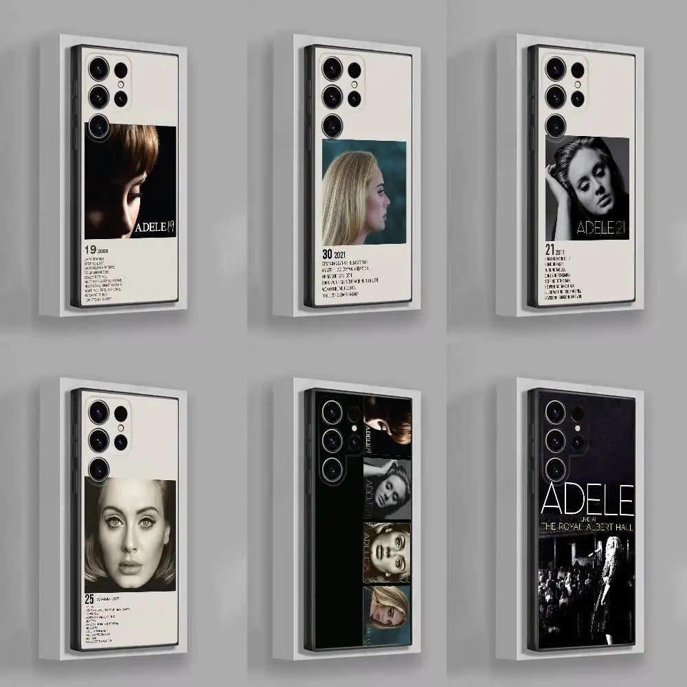 A-Adele 25 21 19 30 1988 حافظة هاتف لهاتف سامسونج S21,S30,S25,S22,S23,S24,S20,Plus,Fe,Ultra,Lite,5G غطاء أسود #1