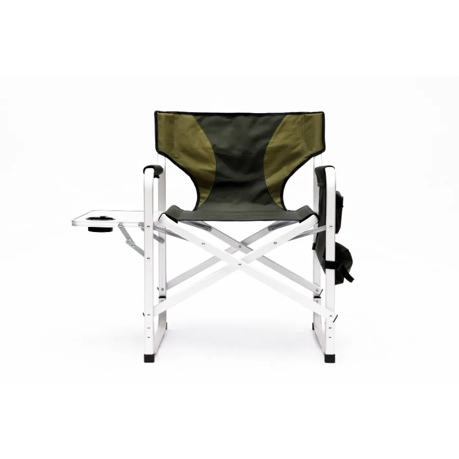 

1piece Padded Folding Outdoor Chair with Side Table and Storage Pockets; Lightweight Oversized Directors Chair for indoor; Outd