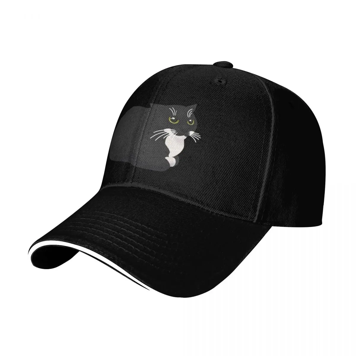 Maxwell/Dingus the Carryable Cat Baseball Cap Cotton Twill Breathable Contrast Two Tone Brim Snapback Flat Bill