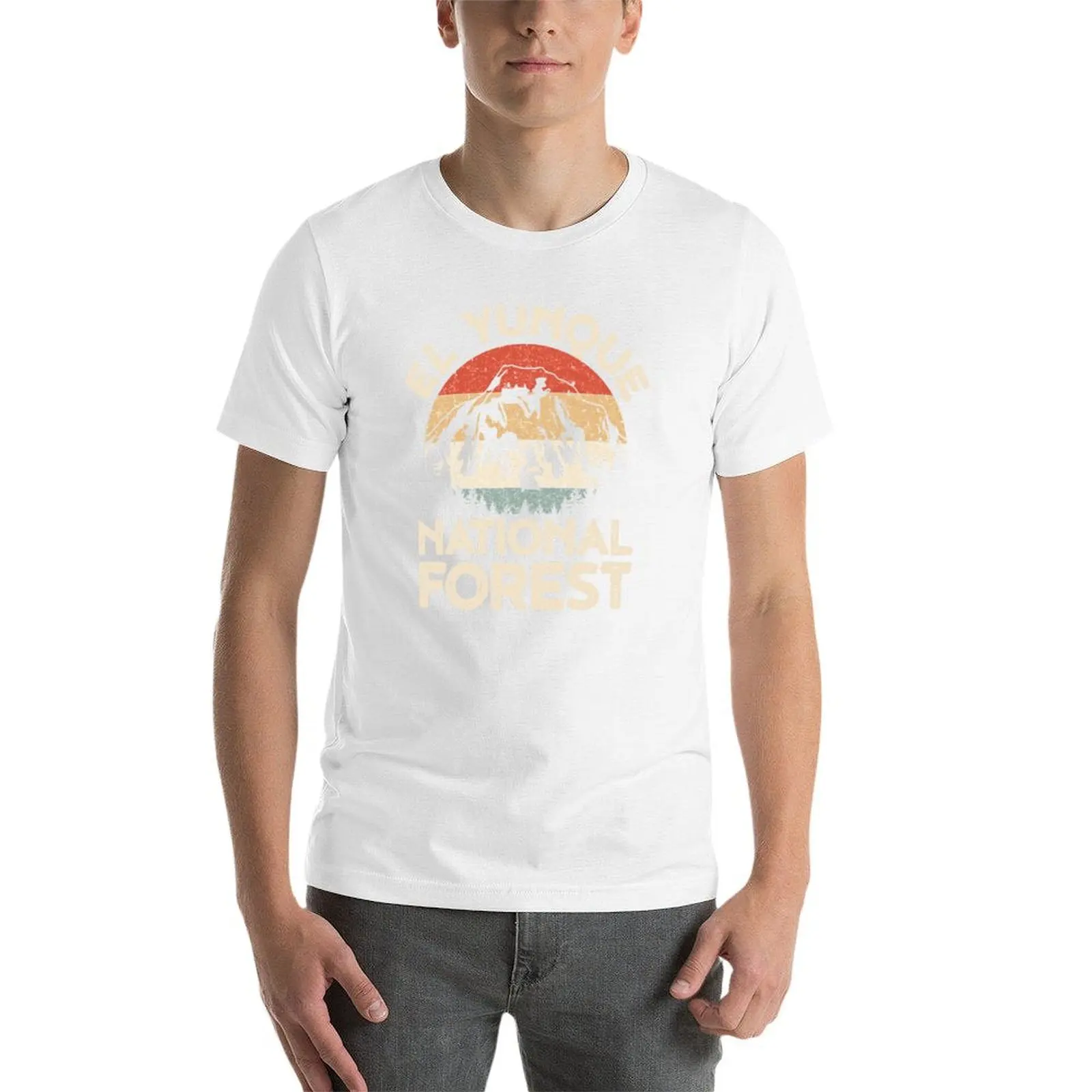 Vintage Retro El Yunque National Forest Puerto Rico T-Shirt men t shirt cotton 100% man tshirt T-Shirt - view 3