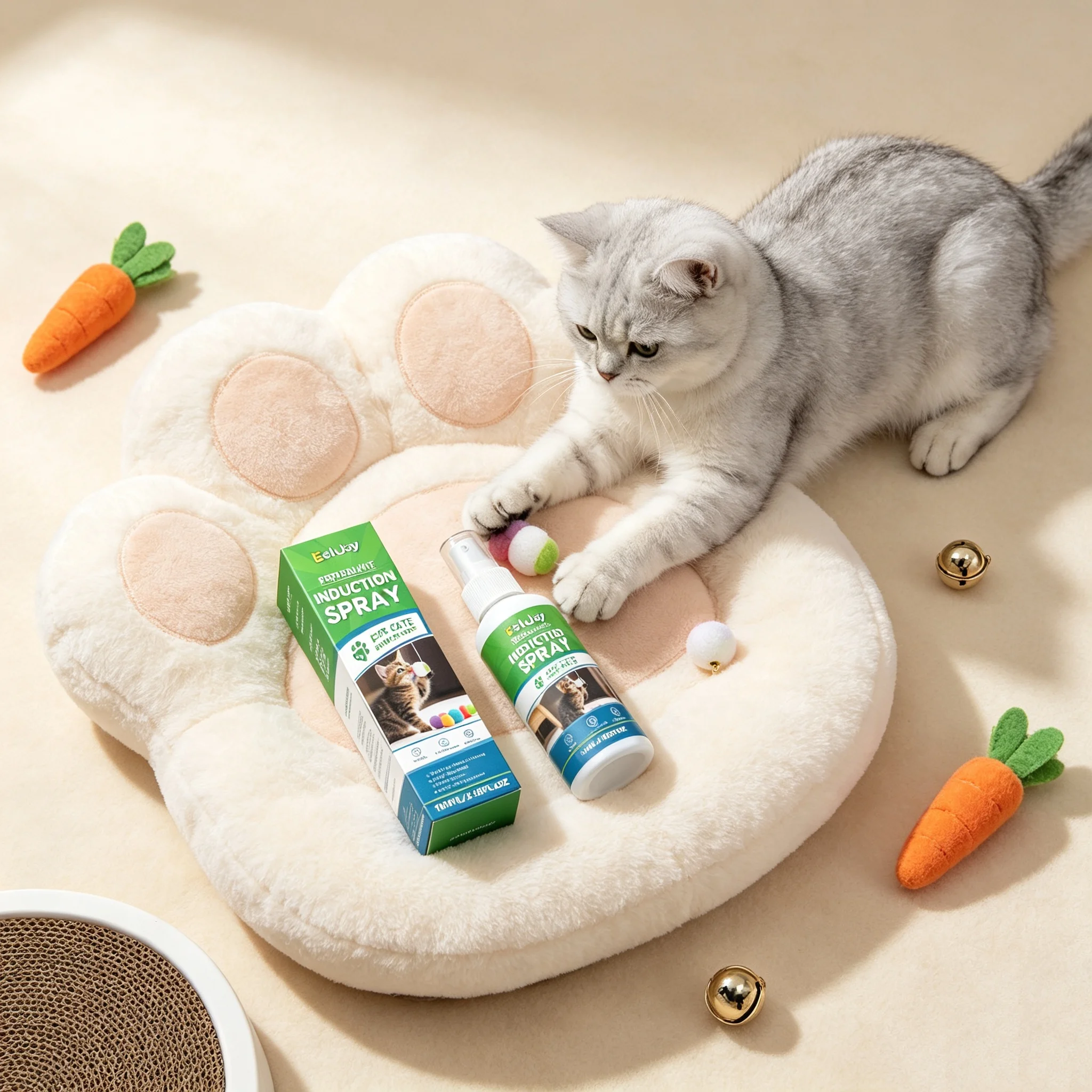 Catnip Spray For Cat Effectively Alleviating Anxiety Tension Indoor Gentle Formula Enhance Vitality Stimulate Cat Fun Mint Spray