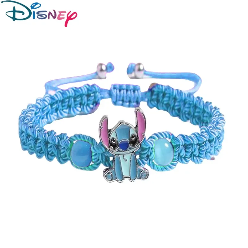 New Disney Stitch Woman Bracelet Cartoon Lilo & Stitch Anime Figure Print Cute Wristand Present Kids Toys Girls Christmas Gift