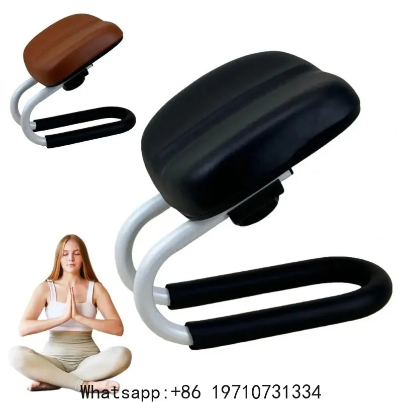 22-26cm Yoga Stool Meditation Prayer Stool Height Adjustable Hip Support Ergonomic Metal Yoga Chair Portable Indoor Prayer Seat