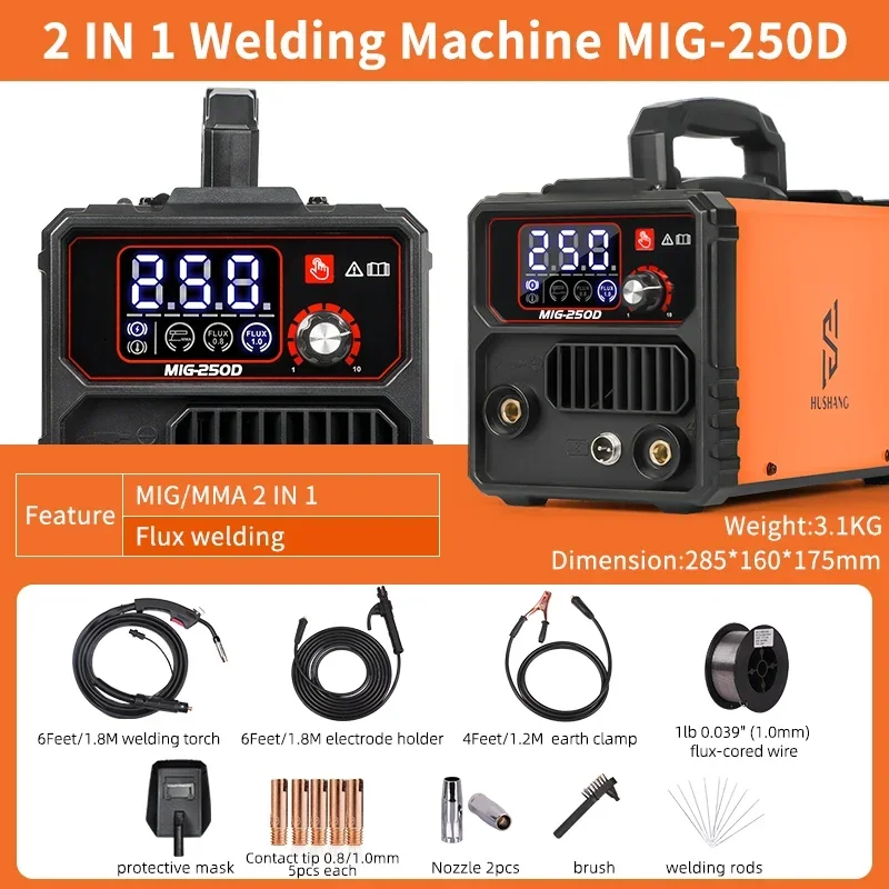 220V 120A Digital Electric MMA CO2 Gasless Flux Core MAG Welder Machine Maquina De Solda Mig Soldadura Mig Welding Without Gas