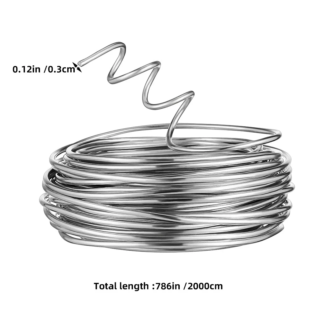 20-Meter Soft 3Mm Aluminum Wire Spool For Jewelry Making Bendable Craft Sculpting Diy Projects Floral Bonsai Art Design
