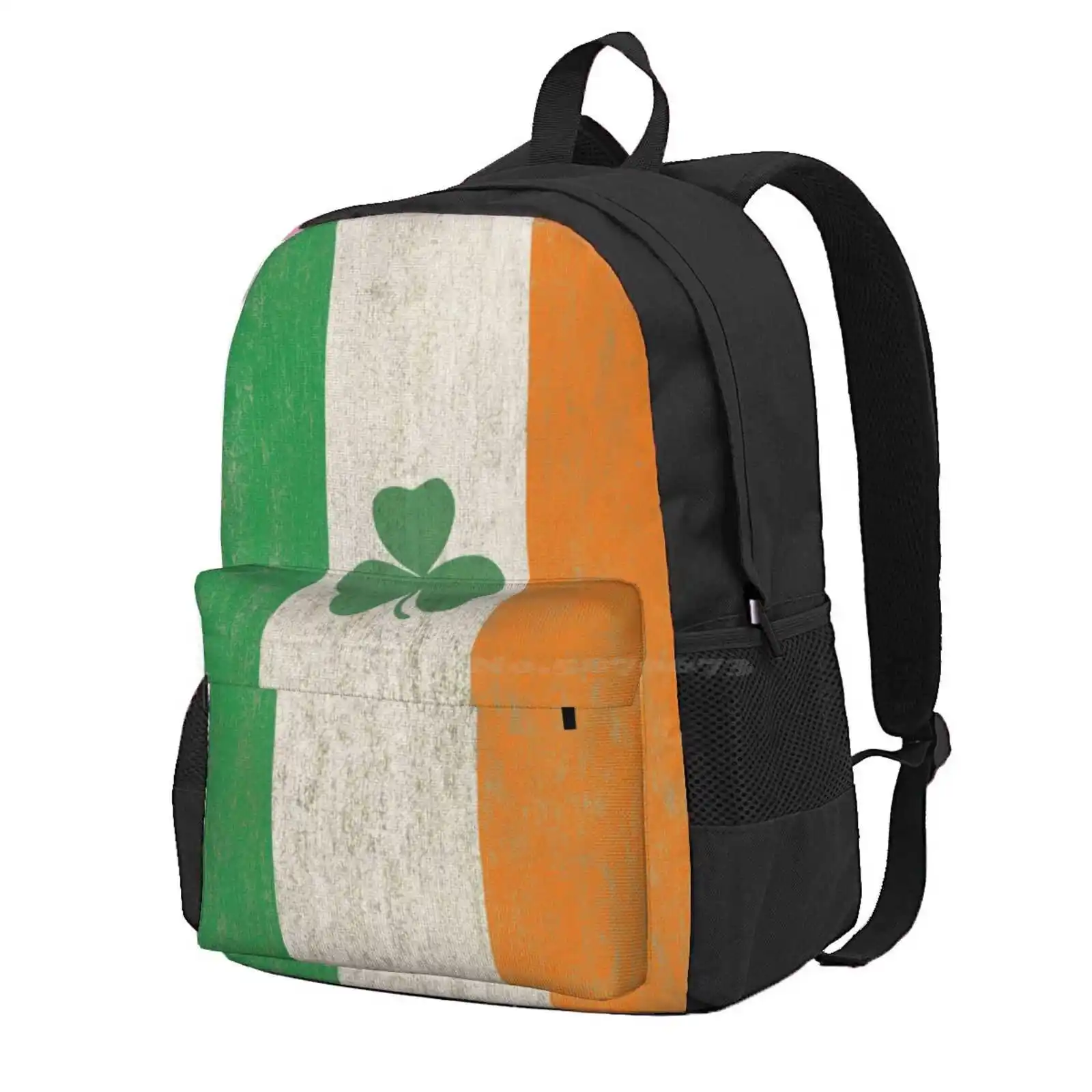 

Vintage Irish Ireland Shamrock Flag Hot Sale Schoolbag Backpack Fashion Bags Flag Ireland Irish Shamrock Day Vintage