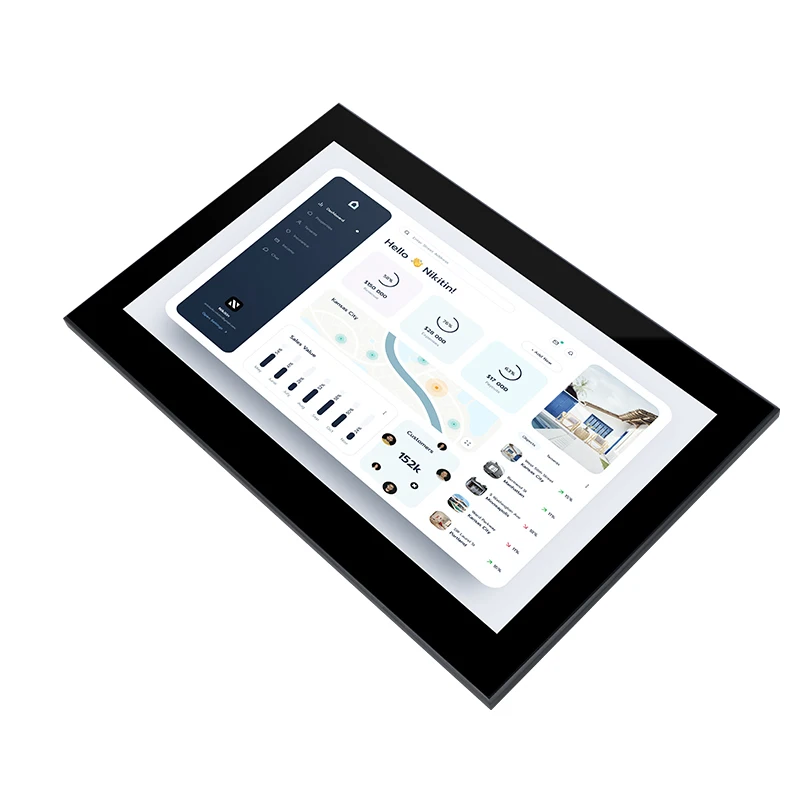 Aluminum Alloy Embedded 14 Inch Android Player Built-in WIFI BT5.2 Smart Home Control Panel