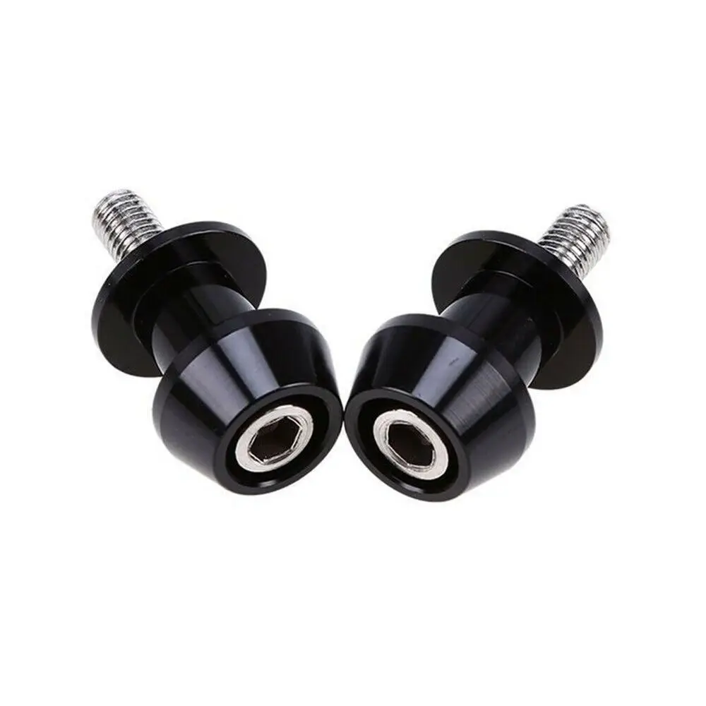 10mm Diameter Motorcycle Swingarm Spools CNC Machined Screw Holder Type Motorcycle Stand Spools Aluminum Alloy Slider Design