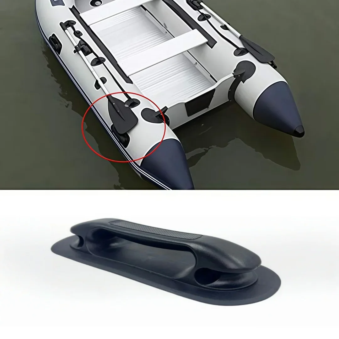 9,84 Zoll × 3,93 Zoll großer Aufblasbarer Bootsgriff, breite, rutschfeste Basis mit erhöhten Noppen, gebogener Komfortgriff für Kajak und Schlauchboot