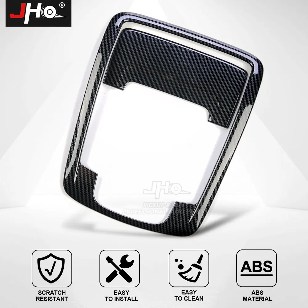 JHO ABS Carbon Grain Front Readlights Panel Cover Decorate Trim Fit for For Dodge Ram 1500 TRX 2021 2022 Pickup Accessories