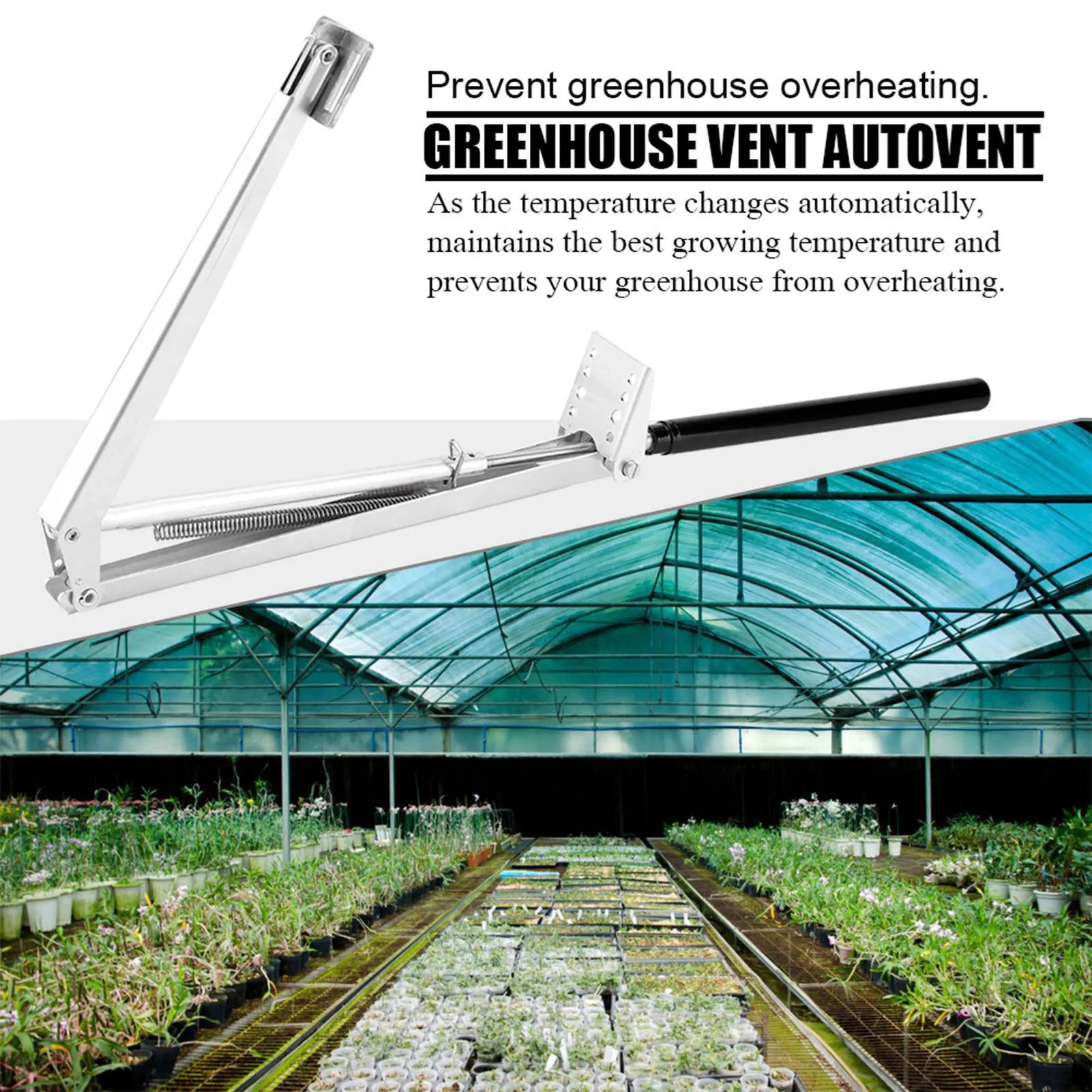 Greenhouse Window Opener Vent Autovent Solar Heat Sensitive Automatic Greenhouses Roof Solar Heat Sensitive Auto