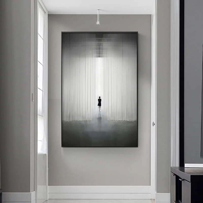 modern hanging pinturas led luzes de parede preto e branco arte decoracao quartos salas de estudo restaurantes lobbies do hotel salas de estar 01