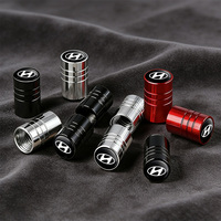 4Pcs Alloy Car Tire Valve Stem Cover Dust Cap Auto Accessories For Hyundai Palisade Bayon Tucson Inster NEXO Creta i30 i20 i10