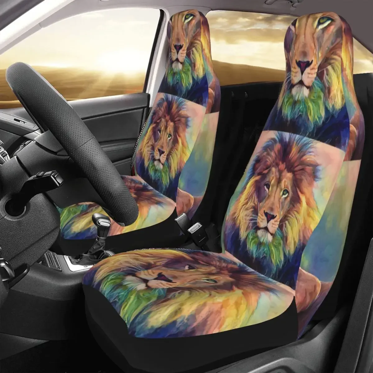 Lion Nature Animals Wildlife Universal Car Seat Cover Waterproof AUTOYOUTH Car Seat Protection Covers Fiber Fishing