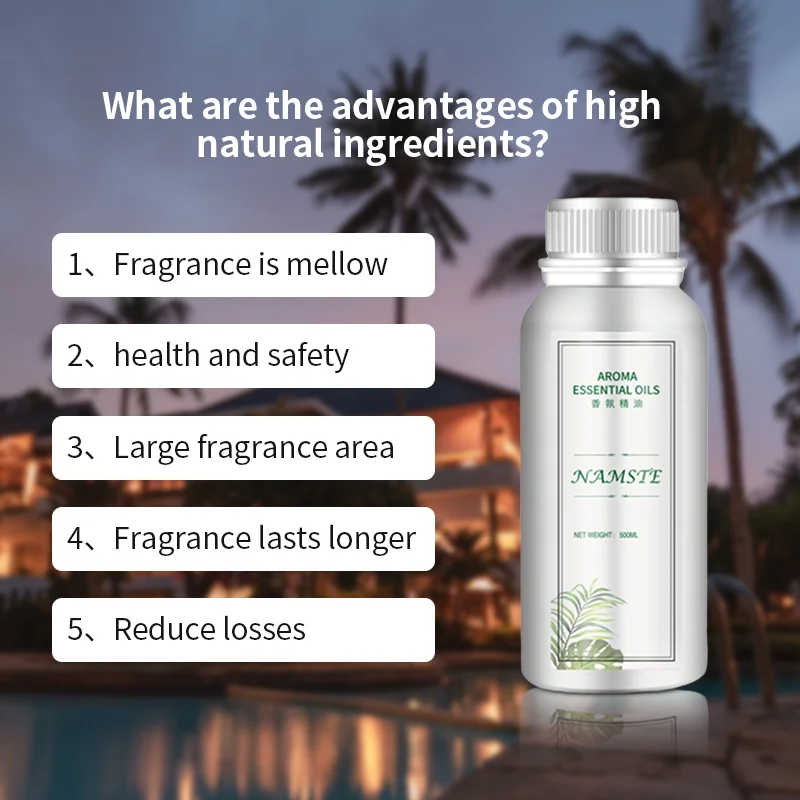 Namste500ML perfume Essential Oil Home Freshener Electric Aromatic Oasis Aroma Diffuser Machine Pure Plant Essential Oil perfume