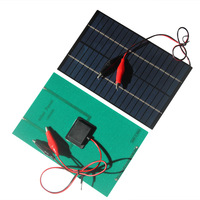 Small Size 4.2W 18V Solar Panel with Alligator Clip/DC 5521 for 12V-18V Battery Charging Solar PV Module 200*130MM 5PCS