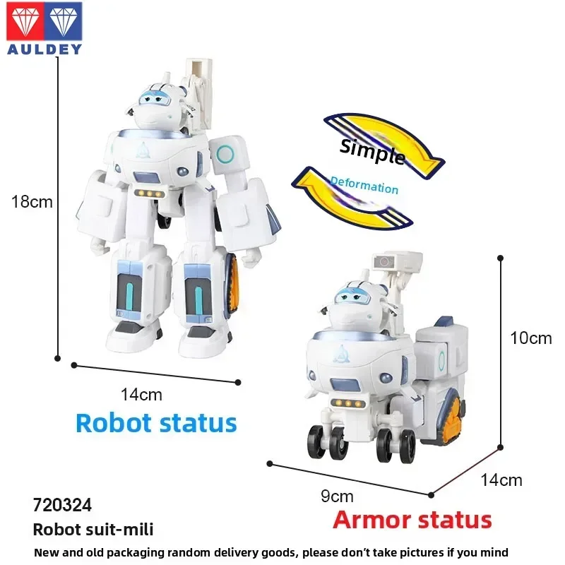 AULDEY ‌   Genuino Super Wings Jett/Dizzy/Donnie Trasformazione Combinazione Mecha Machine Set Modello di figura mobile Regalo di Natale