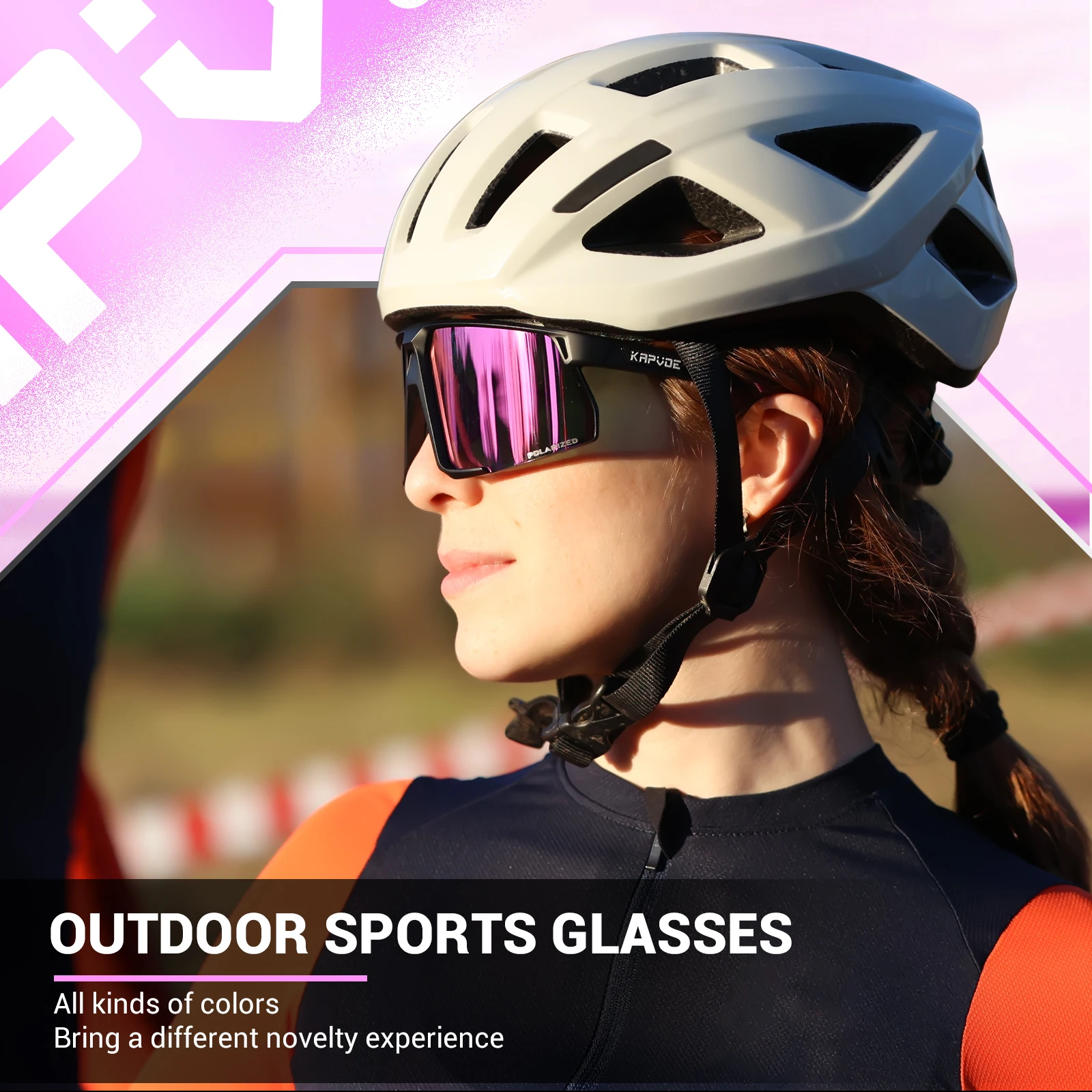 Kapvoe نظارات ركوب الخيل في الهواء الطلق الاستقطاب النظارات الشمسية الصيد نظارات الرجال النساء الرياضة ركوب الدراجات نظارات UV400 نظارات حماية