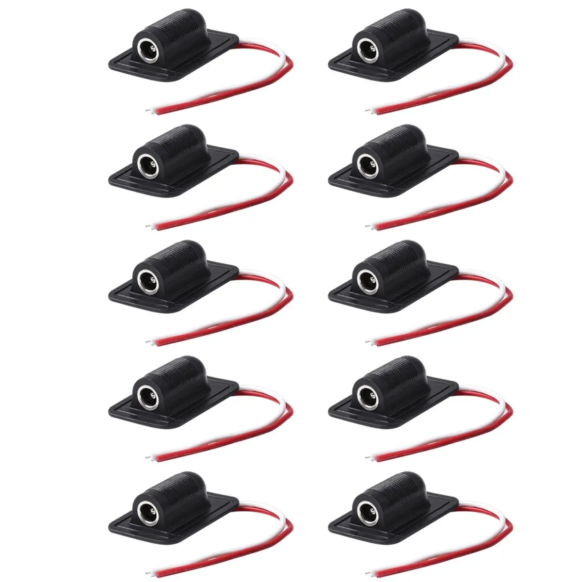 Promotion New 5521 with Cable Wired DC Power Female 5.5 X 2.1 mm DC Socket High Current All Female Power Plug 5521 Connector