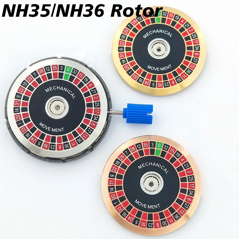 NH35 NH36 Watch Rotor Creative Roulette Game Rotor Gambling Series Suitable for NH35NH36 Movement Watch Accessories