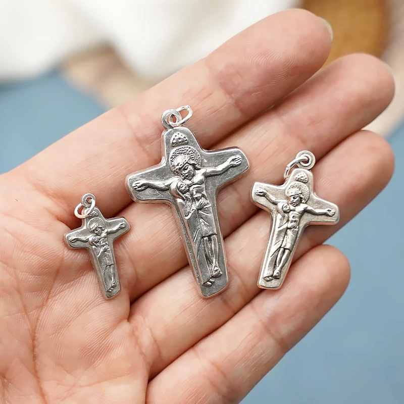 2 to 7cm Abstract Metal Cross Pendant for Jewelry Making Charms Women Men Necklace DIY Accessories Italian Charm