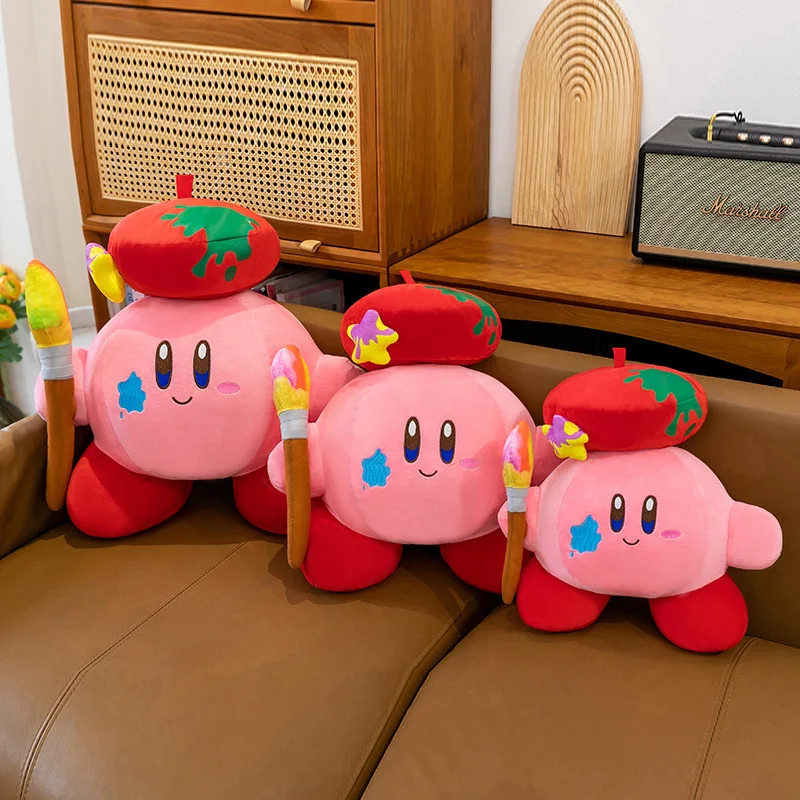 Large size New The Artist Kirby Plush Toy Cute Stuffed Doll Cartoon  Prize Big Hug Pillow Gift for Kids Birthday Room Decoration view 6