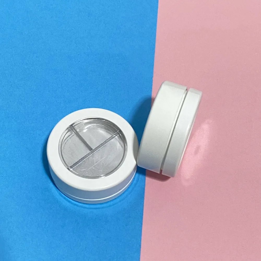 Multifunctionele hervulbare cosmeticadoos Herbruikbare ronde plastic cosmetische container Slap-up Gemakkelijk te scheiden reismake-uppot