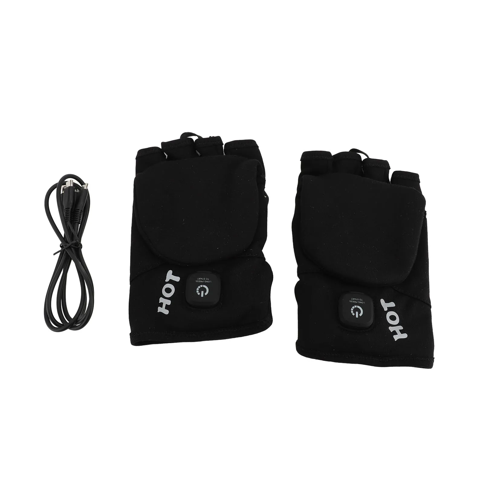 قفازات الشتاء الساخنة القابلة لإعادة الشحن نصف إصبع الدفء توقيت قفازات تسخين كهربائي رائعة أنيقة وعملية للخارجية