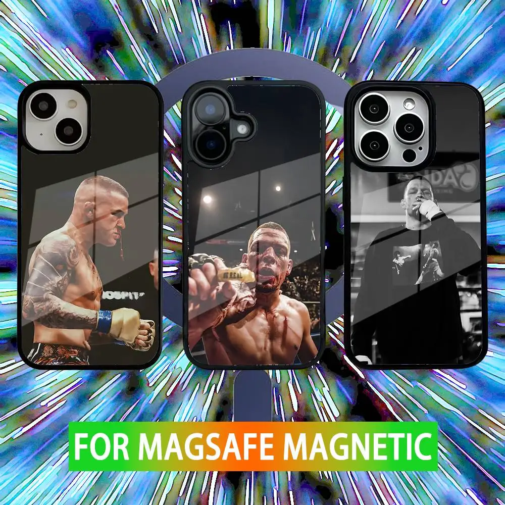 

N-Nate D-Diaz Boxing Phone Case For iPhone 16,15,14,13,12,11,Pro,Max,Plus,Mini,SE New Magsafe Magnetic Wireless Charging