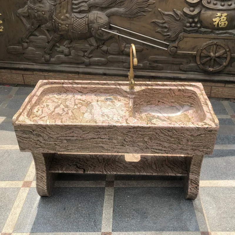 

ZQ Marble Laundry Pool Balcony With Rubbing Board Outdoor Sink Courtyard Stone Stone Home Whole Stone Pool Can Be Customized