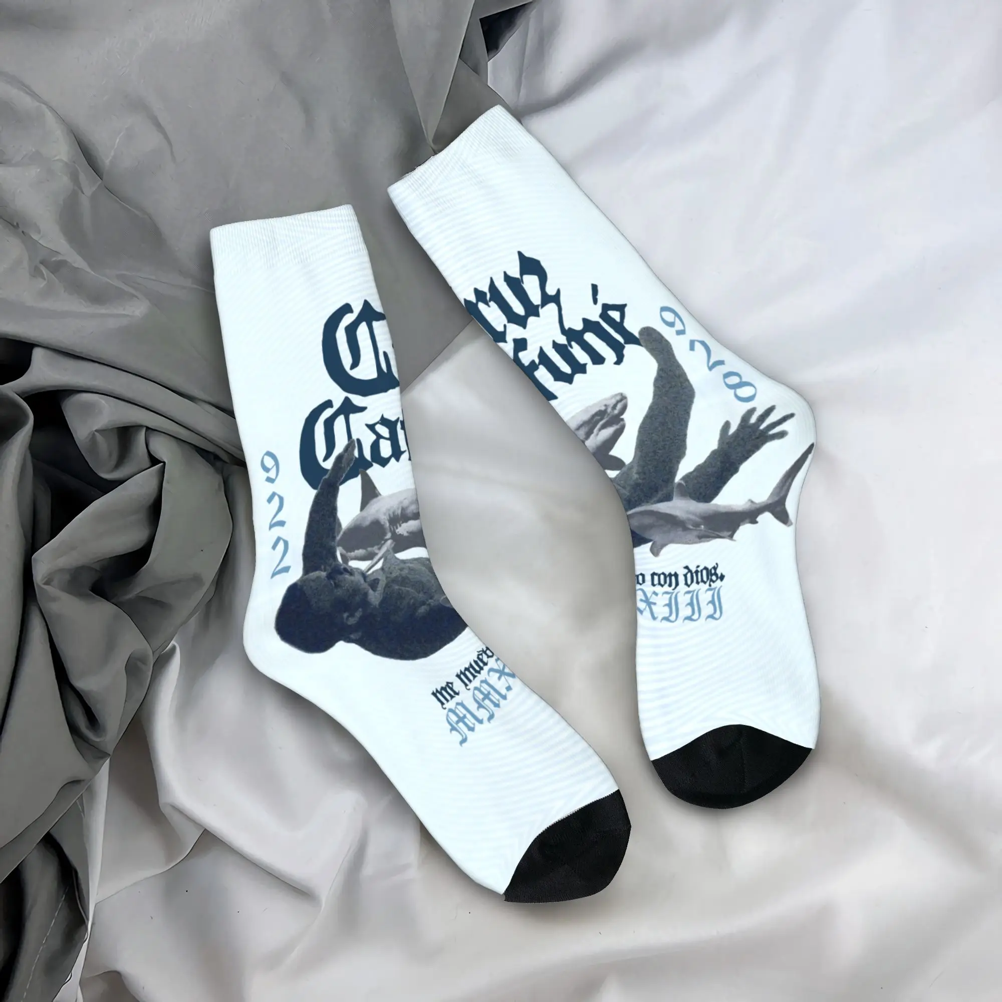 الإسبانية كيفيدو الموسيقى المغني الجوارب جوارب الموضة النساء الرجال لينة تنفس سكيت الجوارب الربيع تصميم عدم الانزلاق الجوارب #1