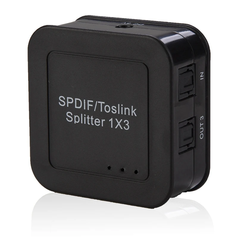 مقسم صوت بصري رقمي ، ألياف SPDIF TOSLINK ، موزع صوت ، تصميم 1 في 3 ، مع أشعة زرقاء ، دي في دي ، HDTV ، 1X3