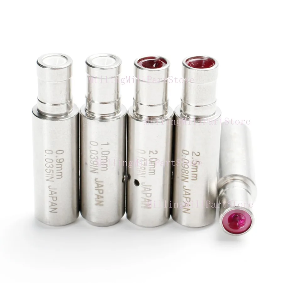 Tube d'électrode de forage EDM, Guide de tuyau rubis/céramique 6*8*30mm pour Machine à trous de perçage WEDM Z140, diamètre de guidage 0.3 à 3.0MM, 1 pièce