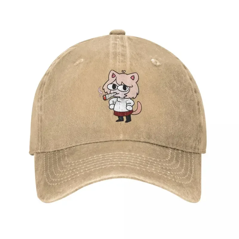 Neco Arc Funny Neko Memes Unisex Style Baseball Cap Distressed Denim Washed Hats Cap Vintage Outdoor Running Golf Fit Headwear