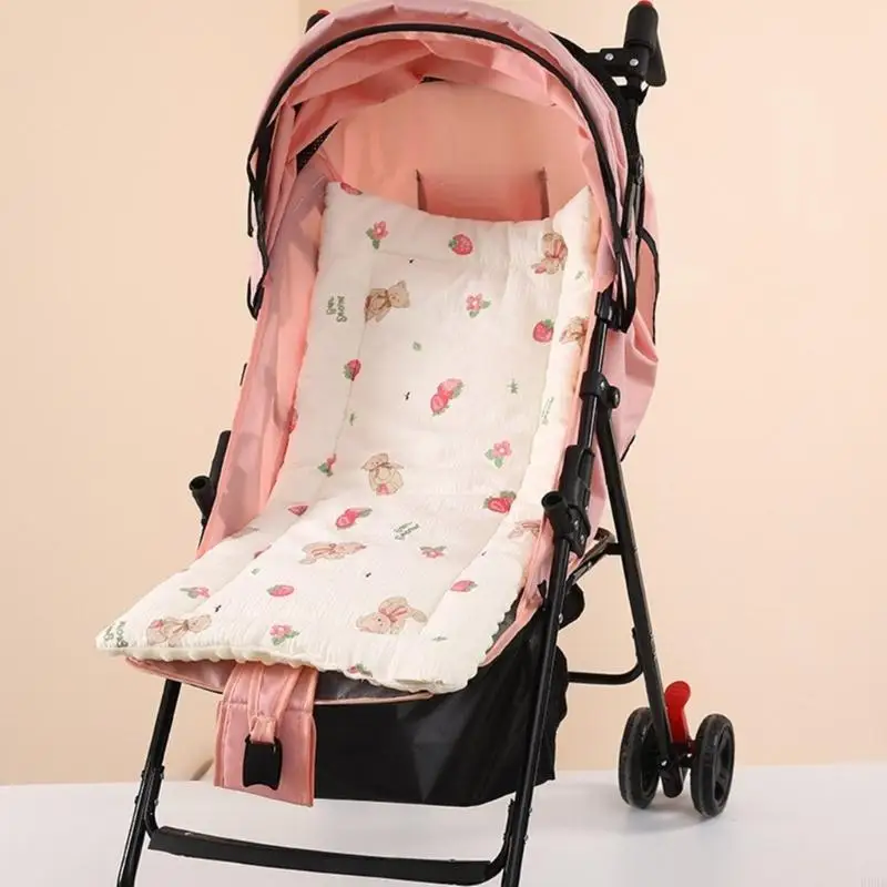 R66D Soft and Breathable Pram Insert for Baby Double Sided Strollers Cushion Mat for Buggies and Car