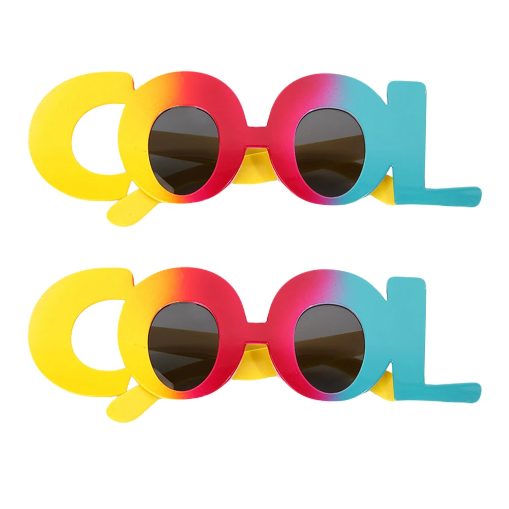 

Cool Letter Sunglasses ABS Material Lightweight Fashionable Photo Taking Beach Glasses Hawaii Party Eyewear Decorations Shopping