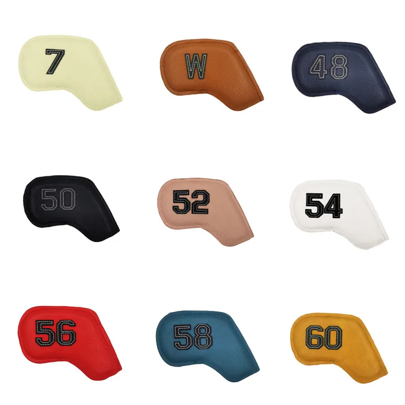 Universal golf club covers colourful numbered sand club covers embroidered numbered club head protectors golf accessories