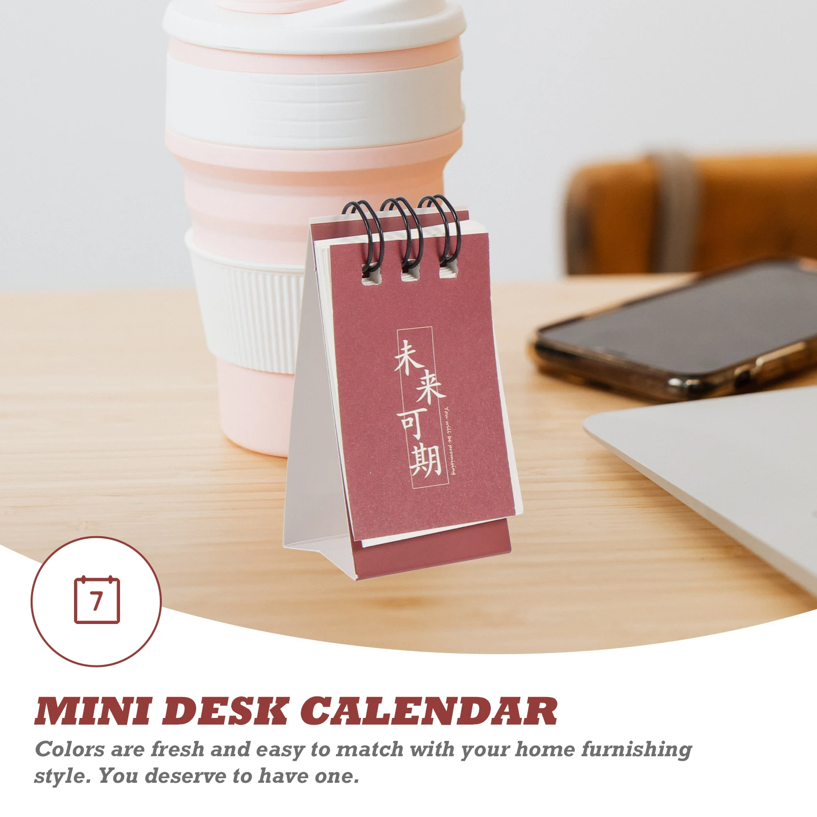 

8pcs Mini Desk Calendar Chinese Style Delicate Monthly Paper Small Portable Decorative Office Home Supply Student Worker Sturdy