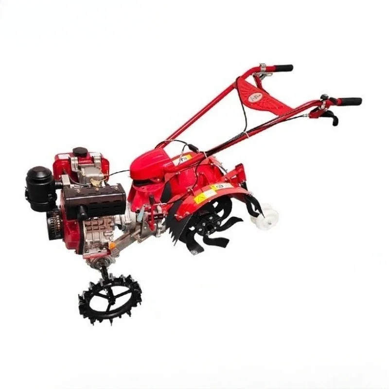 Agricultural small multi-functional diesel trenching machine new micro tillage rotary tiller trenching artifact