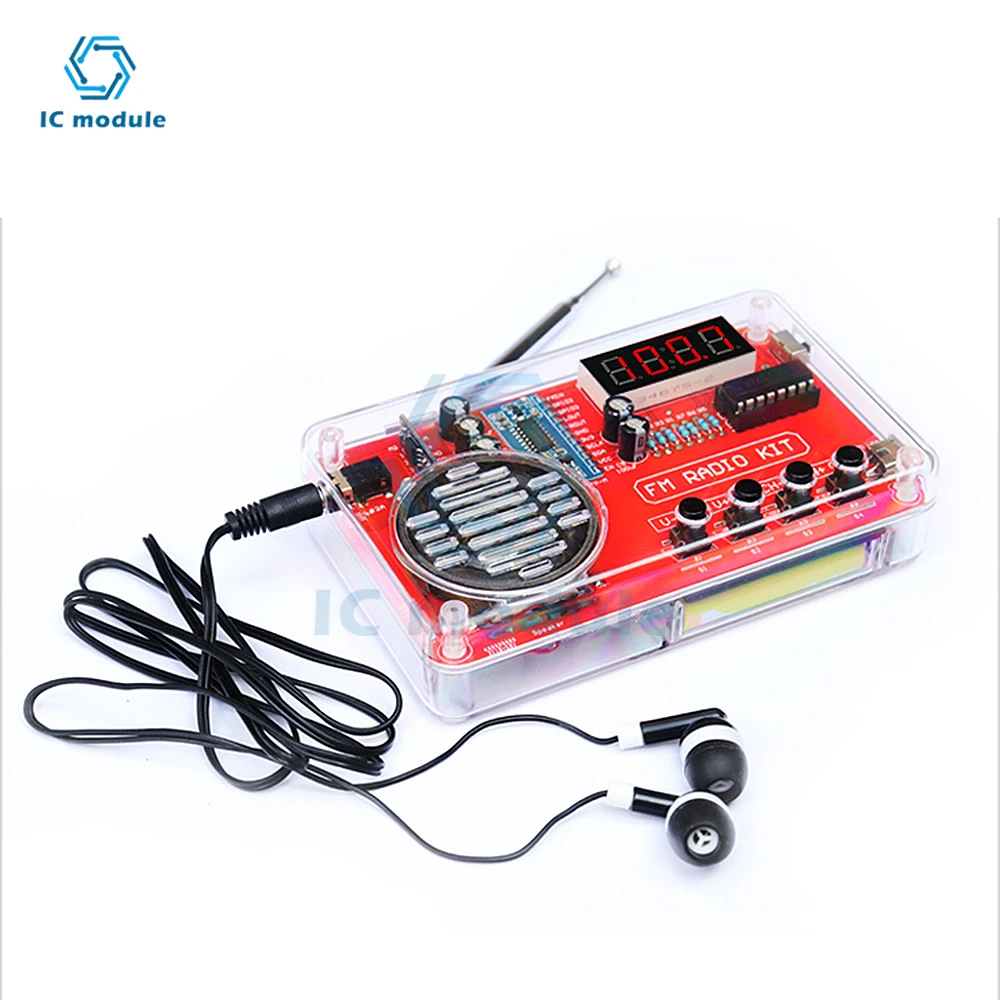 DIY 50-108MHz FM Radio Electronic Kit Adjustable Frequency Digital Display DIY Soldering Project Practice Solder