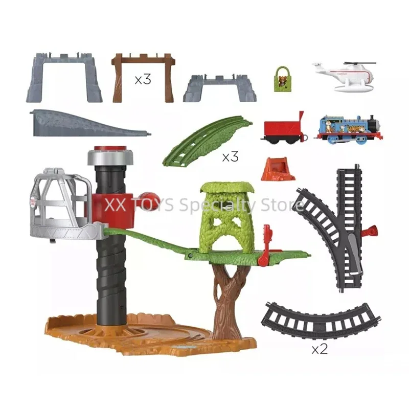 Thomas & Friends Sodor Safari Rescue Tiger Adventure Set Treno e binario motorizzato multicolore per regalo di festa per bambini in età prescolare