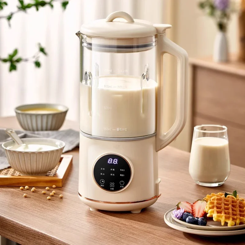 110V Taiwan Soymilk Maker & Blender, Large Capacity Stainless Steel, Micro-pressure Slow Cooking & Filter-free US Plug
