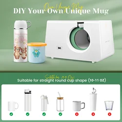 Portable 10-11Oz Cup Tumbler Heat Press Touchscreen DIY Gift Ceramic Mug Heat Presser Sublimation Transfer Auto Printing Machine