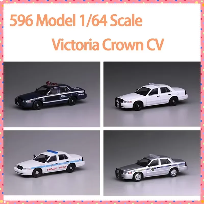 

596 Model 1/64 Scale Victoria Crown CV Police Painted Diecast Alloy Model Car Collection Display Toy Gifts Souvenirs