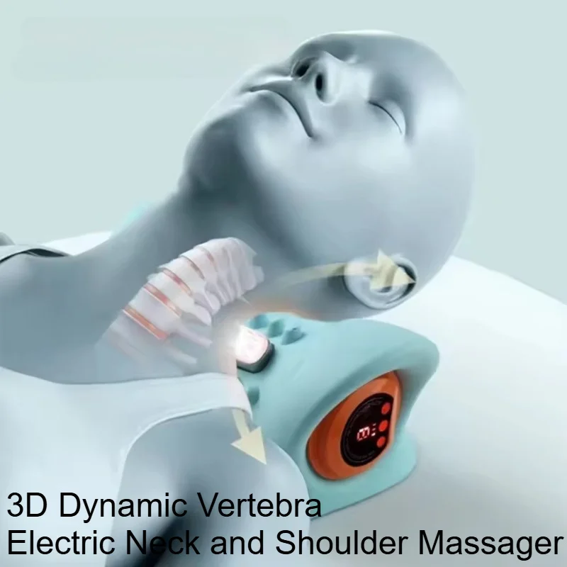 

3D-динамический электрический массажер для шеи и плеч - адаптируется к изгибам человеческого тела, перезаряжаемый через USB, для дома, идеально подходит в качестве подарка